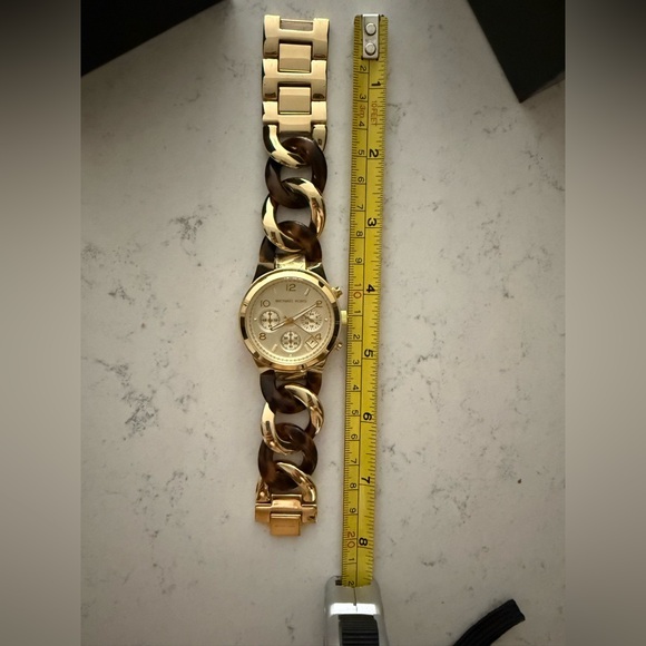Michael Kors MK-222 Gold Chain Tortoise Watch